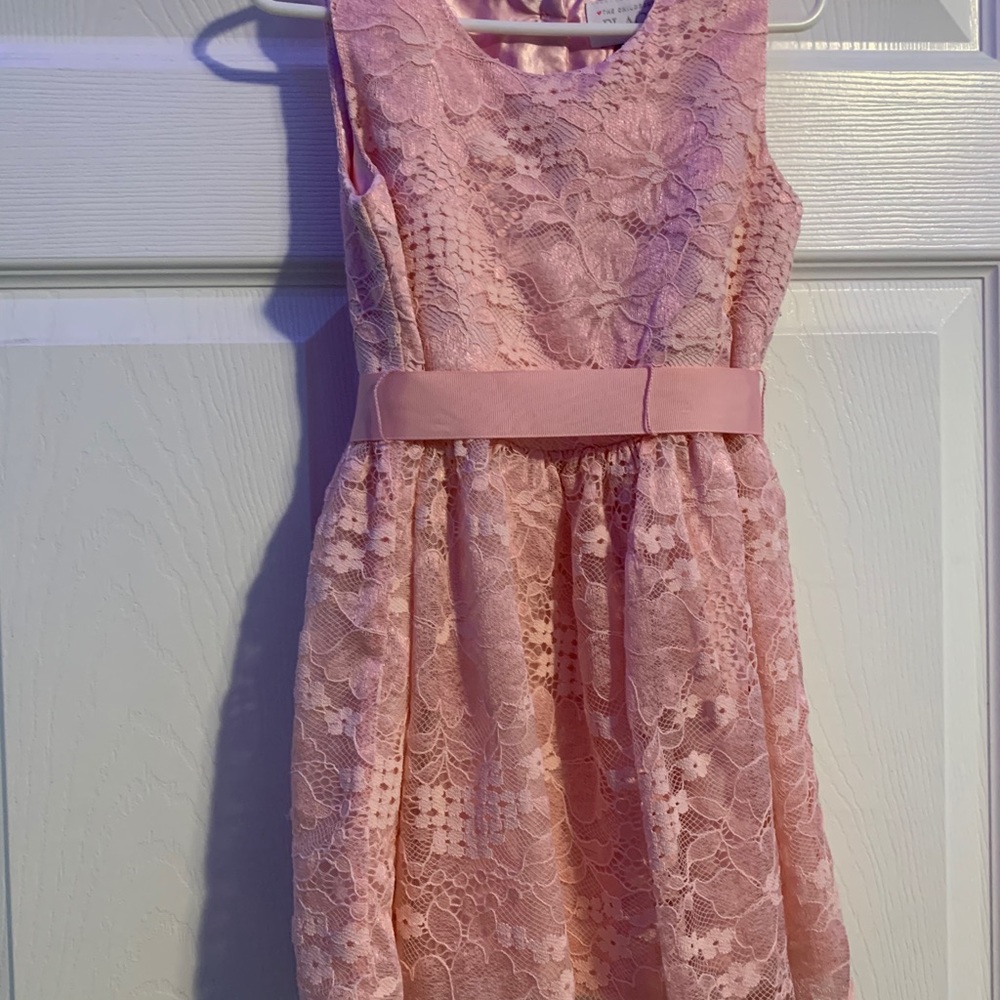 pink lace dress